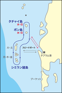 CRUISE MAP/HOBO-YA SIMILAN/DIVE SAFARI/M/V SONBOON