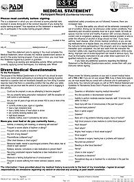 STANDARD SAFE DIVING PRACTICES STATEMENT OF UNDERSTANDING