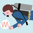 ダイブクルーズ スキルアップ講座／ダイビング基礎知識編／ジャイアントストライドエントリー手順／器材の装着と確認