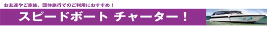 スピードボートチャーター＾